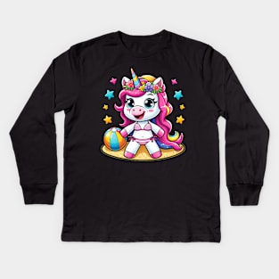 Unicorn S02 D94 Kids Long Sleeve T-Shirt